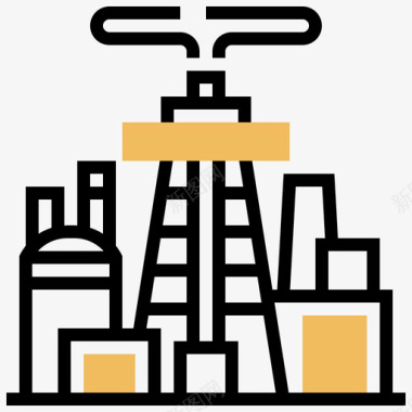 采油石油工业23黄影图标