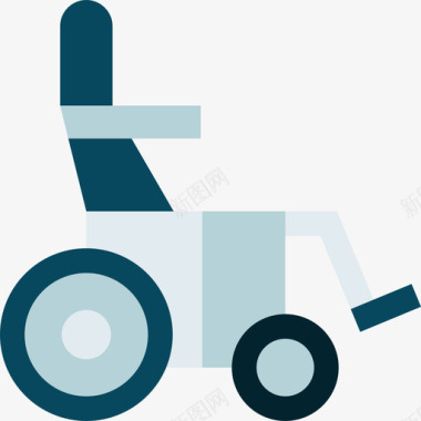 电动残疾人援助22扁平图标