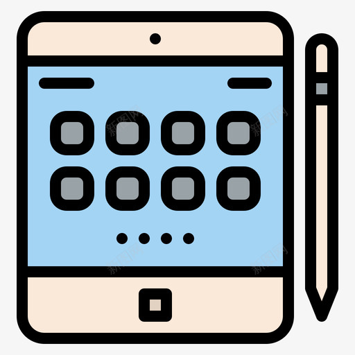 Ipad平板电脑平面设计174线性颜色svg_新图网 https://ixintu.com Ipad 平板电脑 平面设计 线性 颜色