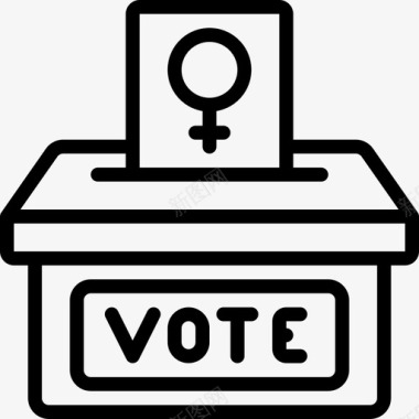投票妇女节52直系图标