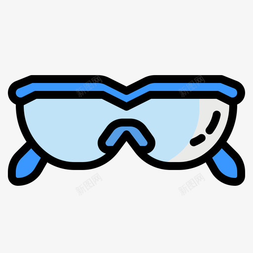 防护眼镜covid19防护线性颜色svg_新图网 https://ixintu.com 防护 眼镜 covid19 线性 颜色