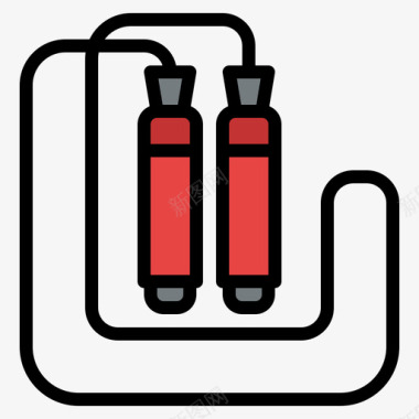 跳绳饮食健身6线色图标