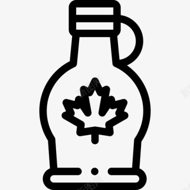 枫糖浆加拿大24线性图标