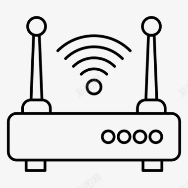 wifi路由器宽带调制解调器互联网设备图标