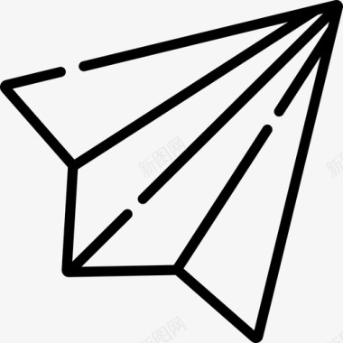 纸飞机新闻78直线图标