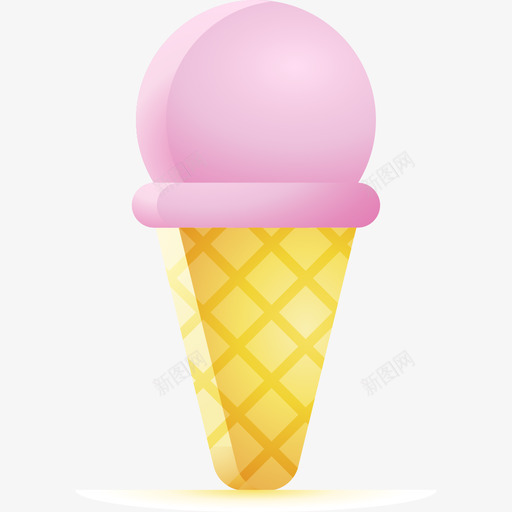 冰淇淋蛋卷夏季262彩色svg_新图网 https://ixintu.com 冰淇淋 蛋卷 夏季 彩色