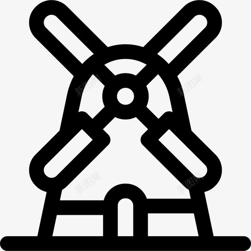 风车可再生能源42线性svg_新图网 https://ixintu.com 风车 可再 再生 能源 线性