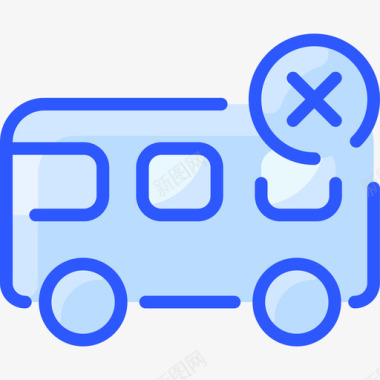 巴士冠状病毒112蓝色图标