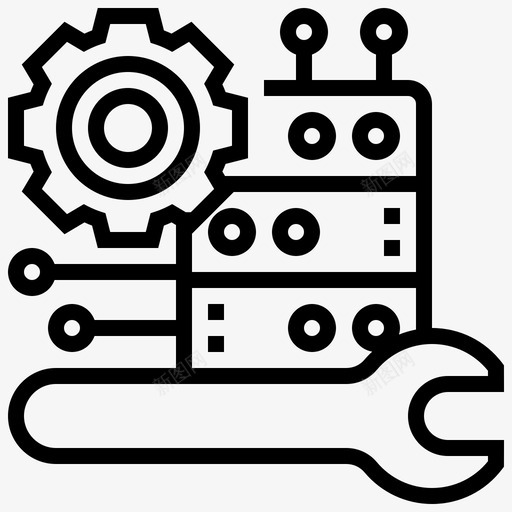 设置网络技术28线性svg_新图网 https://ixintu.com 设置 网络技术 线性