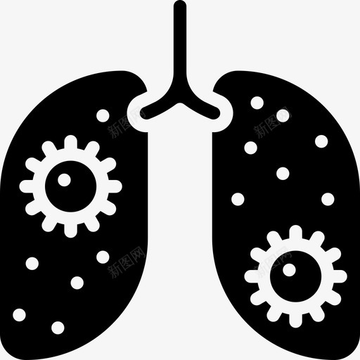 肺部病毒爆发填充svg_新图网 https://ixintu.com 健康 填充 爆发 病毒 肺部
