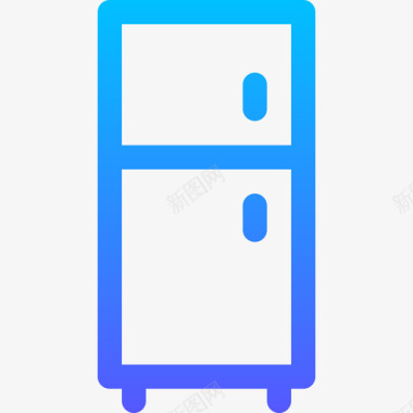 冰箱家居用品41线性颜色图标