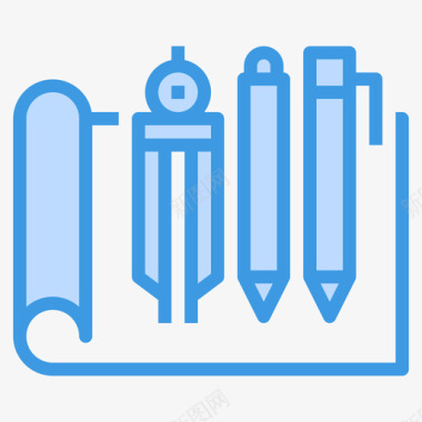 图形工具图形和设计4蓝色图标