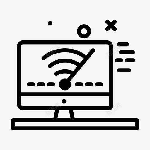 Wifi信号在家工作39线性svg_新图网 https://ixintu.com Wifi 信号 在家 工作 线性
