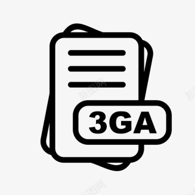 3ga文件扩展名文件格式文件类型集合图标包图标