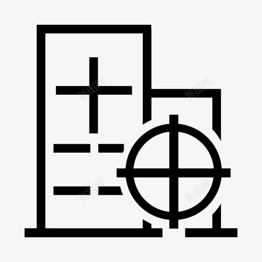 医院目标线性svg_新图网 https://ixintu.com 医院 目标 线性