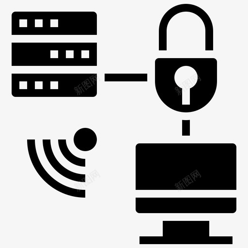 数据安全网络技术32字形svg_新图网 https://ixintu.com 数据 安全 网络技术 字形