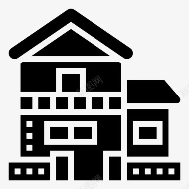 住宅建筑社区图标