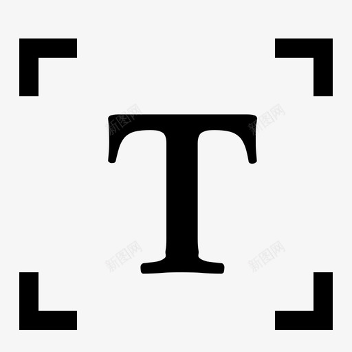 文字识别svg_新图网 https://ixintu.com 文字 识别 扁平 单色 填充