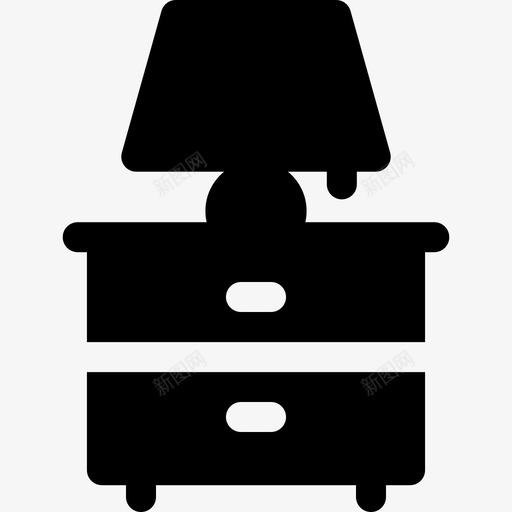 床头柜家用器具30已填充svg_新图网 https://ixintu.com 床头柜 家用 器具 填充