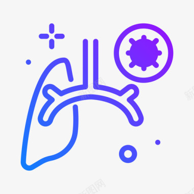 肺冠状病毒135梯度图标