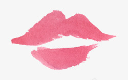 唯美水彩红唇唇印婚礼请柬海报装饰透明图案9唯美水彩素材