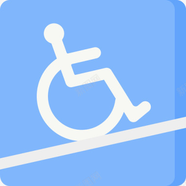 残疾人标志残疾人援助14扁平图标
