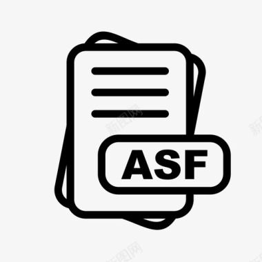 asf文件扩展名文件格式文件类型集合图标包图标