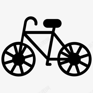 脚踏车骑自行车划船图标