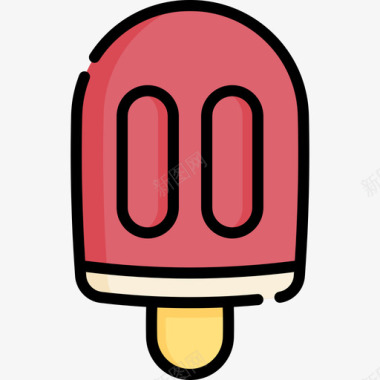 冰棒棒甜点糖果17线性颜色图标
