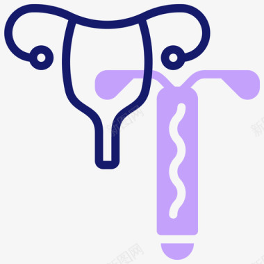 子宫妊娠6例线形颜色图标