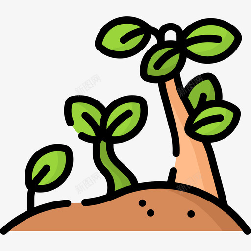 植物希望6线形颜色svg_新图网 https://ixintu.com 植物 希望 线形 颜色