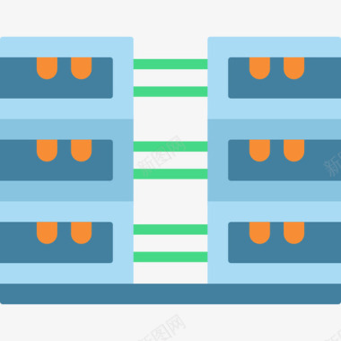 服务器大数据98扁平图标