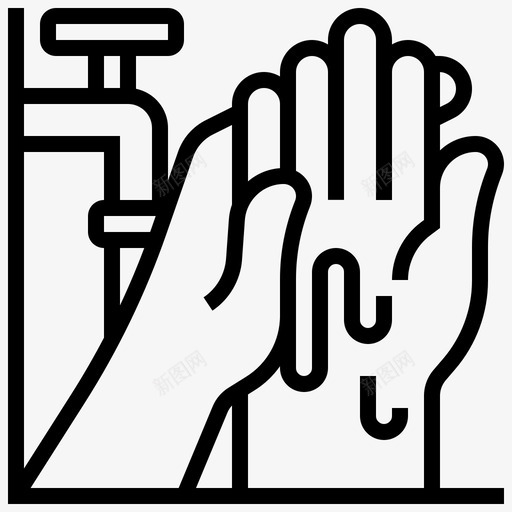 手洗洗手18线性svg_新图网 https://ixintu.com 手洗 洗手 线性
