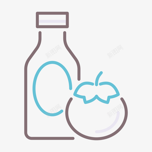 番茄酱美食家3原色svg_新图网 https://ixintu.com 番茄酱 美食家 原色