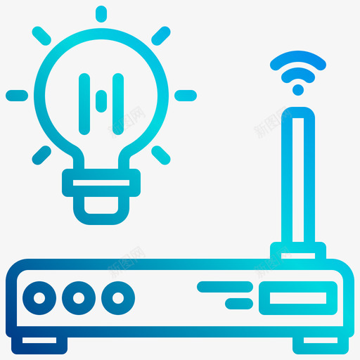 调制解调器物联网154线性梯度svg_新图网 https://ixintu.com 调制解调器 联网 线性 梯度