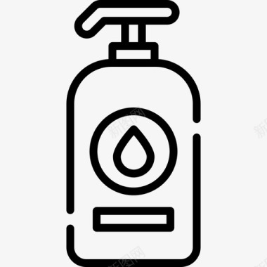 液体肥皂杂货店54线性图标