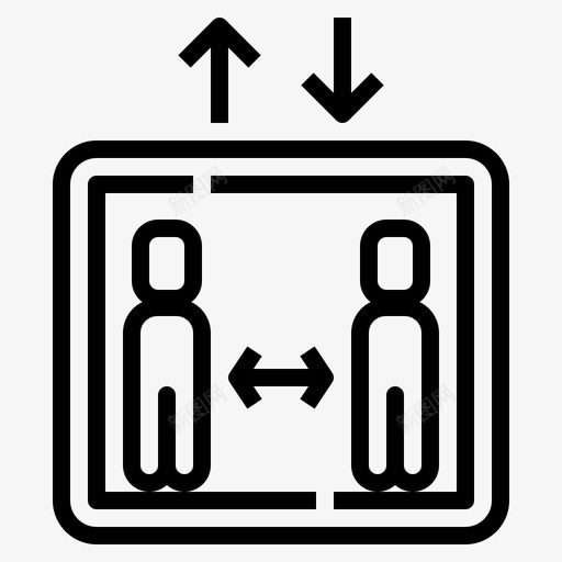 电梯社会距离直线svg_新图网 https://ixintu.com 电梯 社会 距离 直线