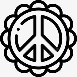 象征和平的嬉皮士和平象征嬉皮士45直线高清图片