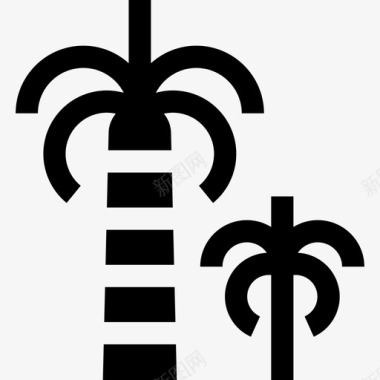 哥伦比亚棕榈树17填充图标
