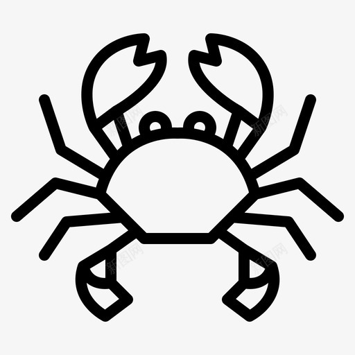 螃蟹动物44轮廓svg_新图网 https://ixintu.com 螃蟹 动物 轮廓