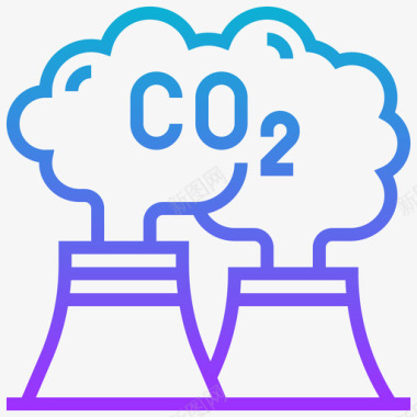 二氧化碳气候变化55梯度图标