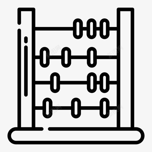 算盘玩具52轮廓svg_新图网 https://ixintu.com 算盘 玩具 轮廓