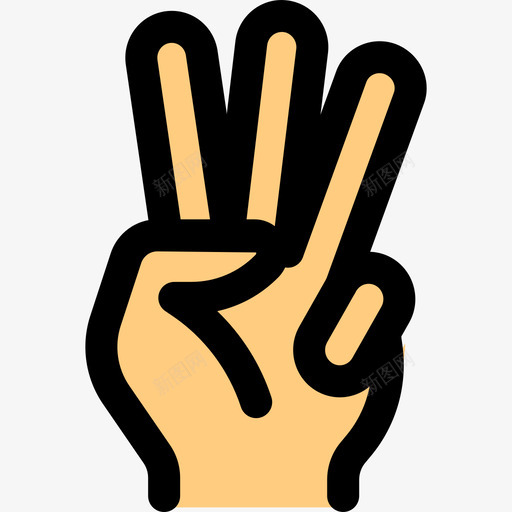 三个手指6票直线颜色svg_新图网 https://ixintu.com 三个 手指 直线 颜色