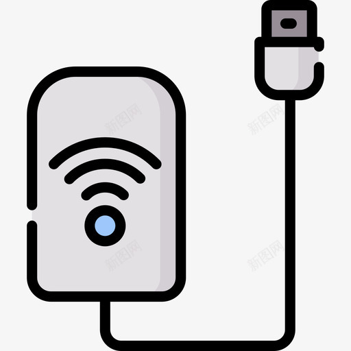 Wifi远程办公12线性颜色svg_新图网 https://ixintu.com Wifi 远程 办公 线性 颜色