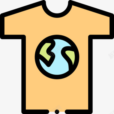 T恤worldlove10线性颜色图标