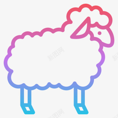 绵羊45号动物梯度图标