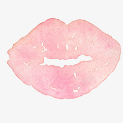 唯美水彩红唇唇印婚礼请柬海报装饰透明图案14唯美水素材