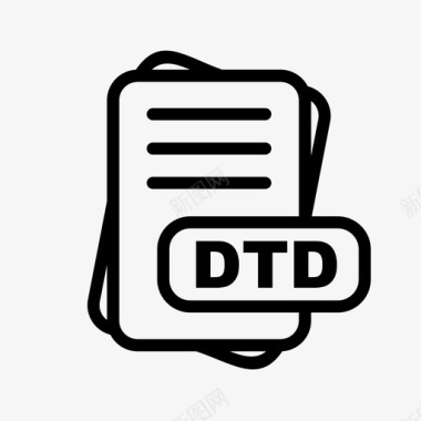 dtd文件扩展名文件格式文件类型集合图标包图标
