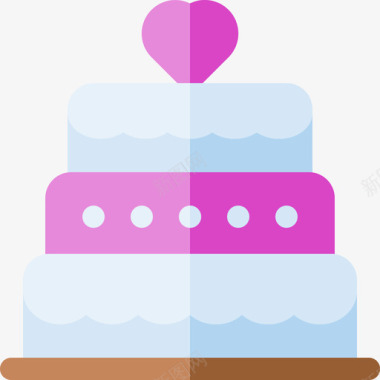 婚礼蛋糕婚礼281扁平图标