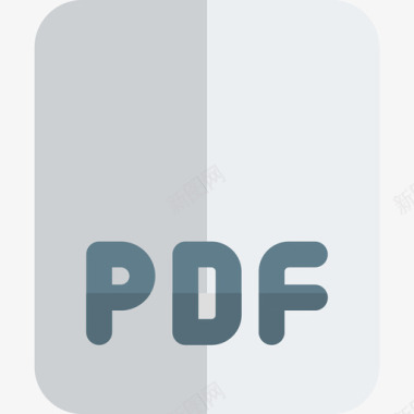 Pdf办公文件5平面图图标